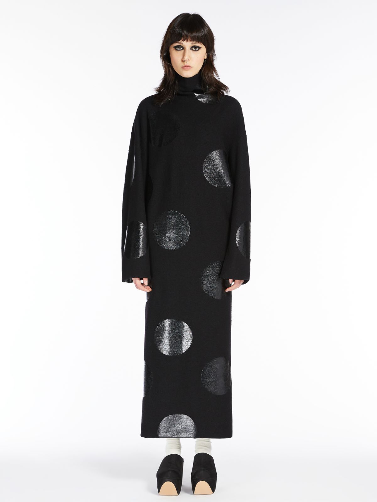 Dress with oversized polka dots - BLACK - Max Mara - 2