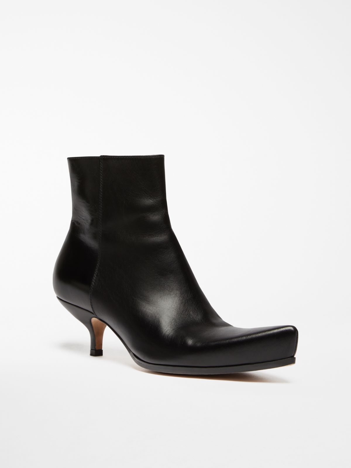 Shiny leather booties - BLACK - Max Mara - 2
