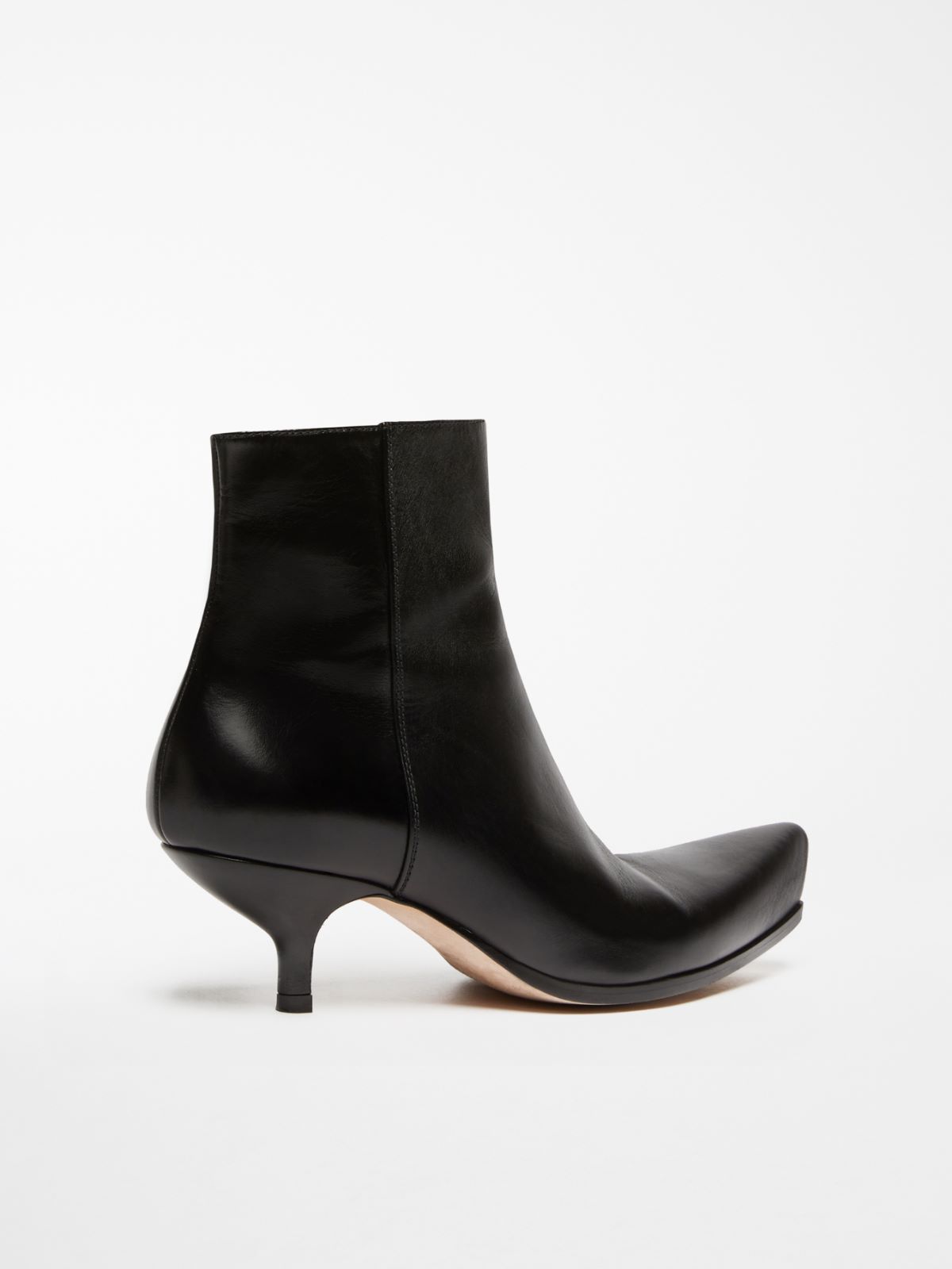 Shiny leather booties - BLACK - Max Mara - 3