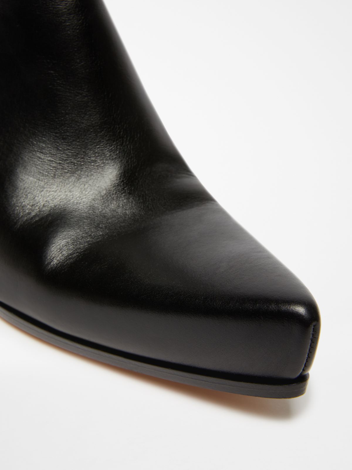 Shiny leather booties - BLACK - Max Mara - 4