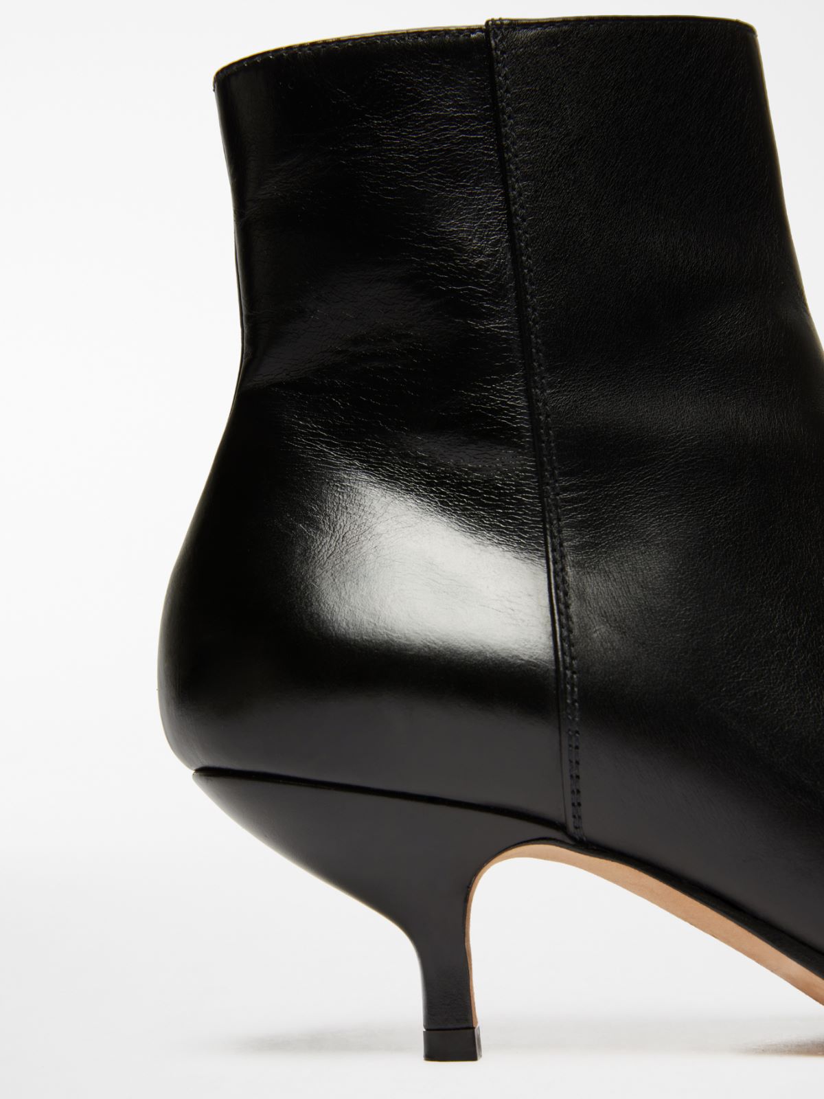 Shiny leather booties - BLACK - Max Mara - 5