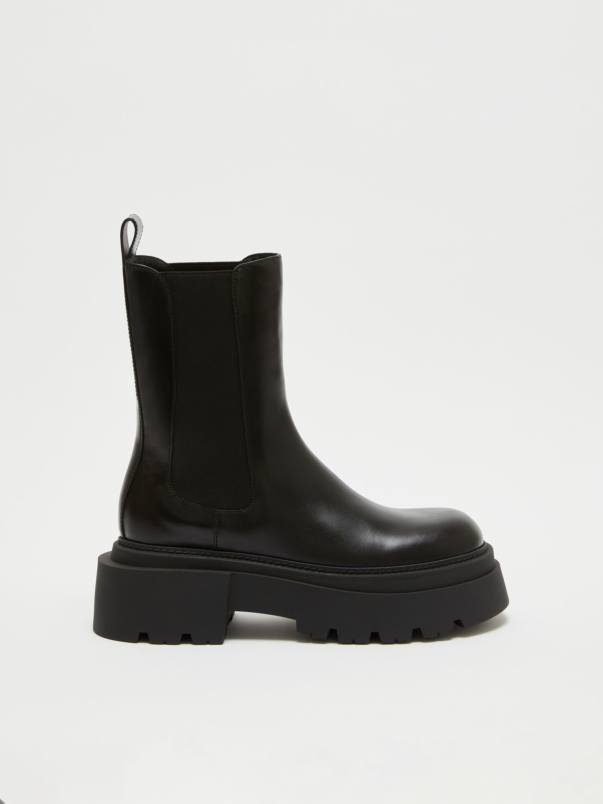 Max Mara | Woman - Leather Chelsea Boots - Black - Size 9