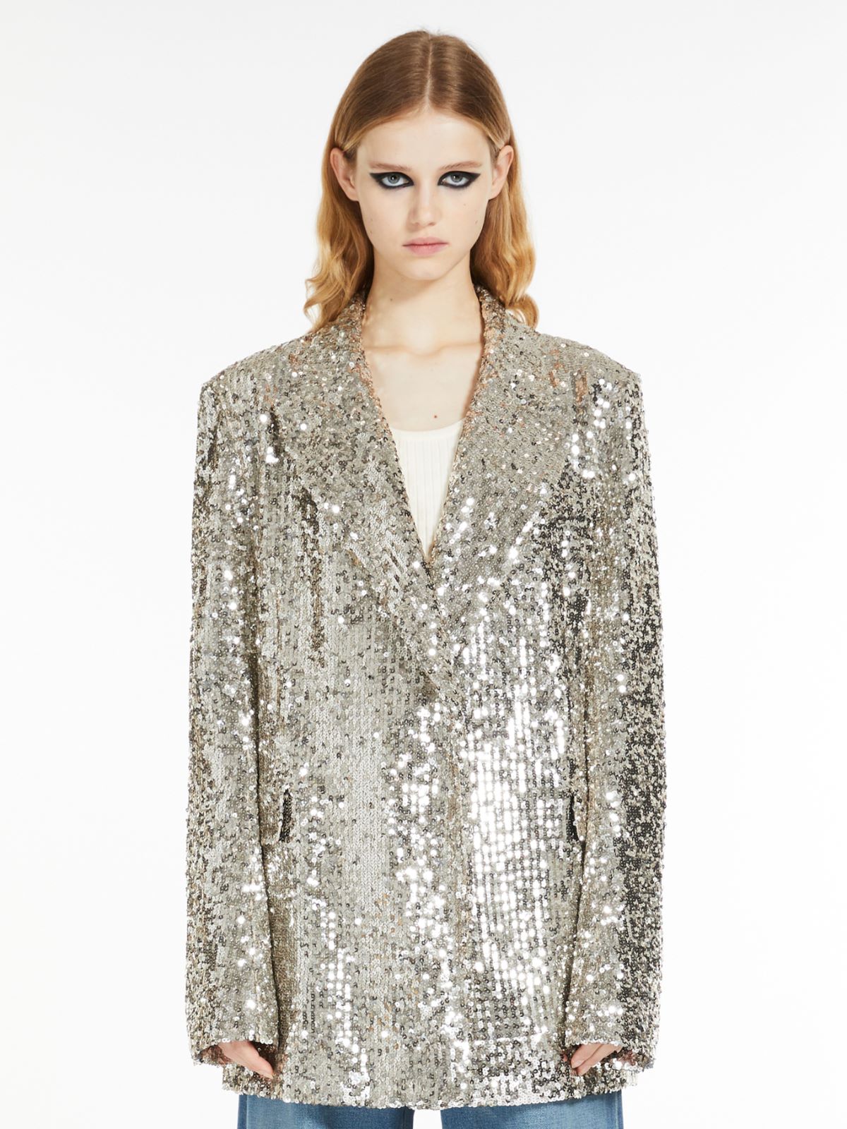 Stretch tulle blazer - SILVER - Max Mara - 2