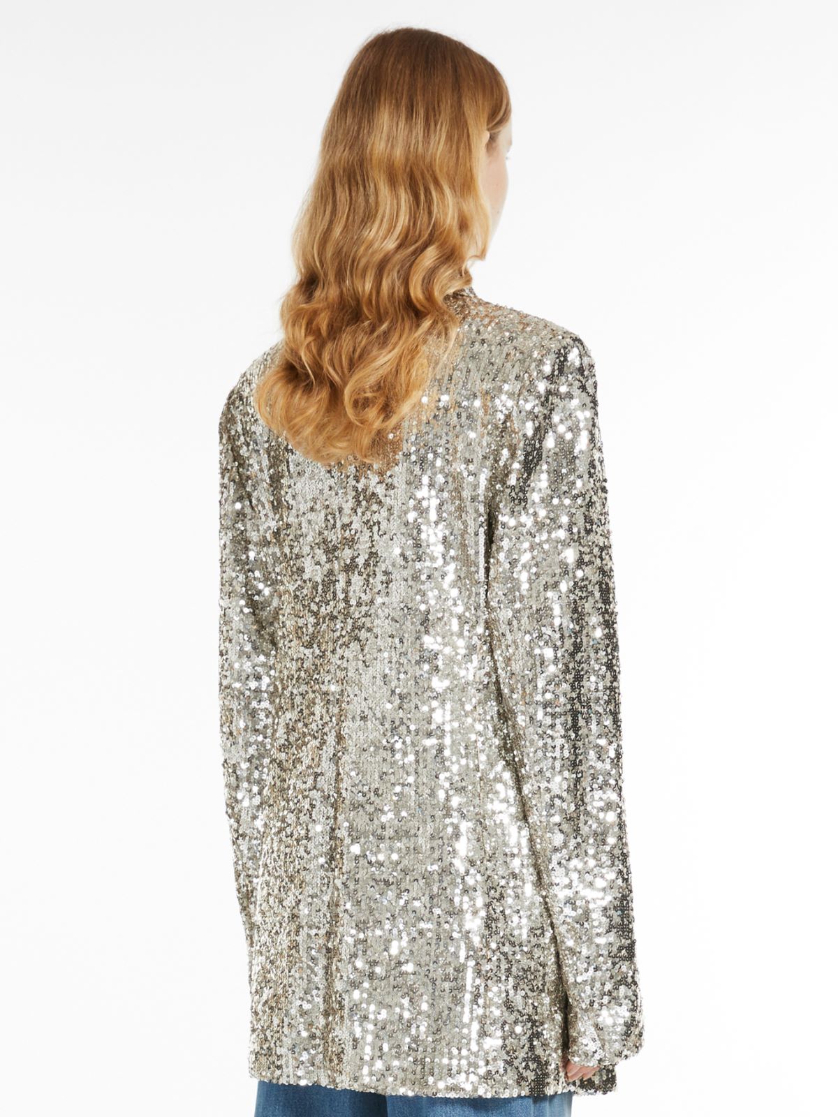 Stretch tulle blazer - SILVER - Max Mara - 3