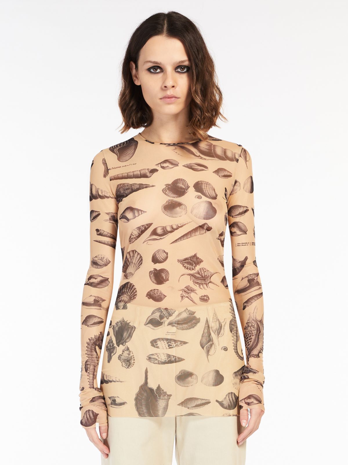 Stretch tulle T-shirt - NUDO - Max Mara - 2