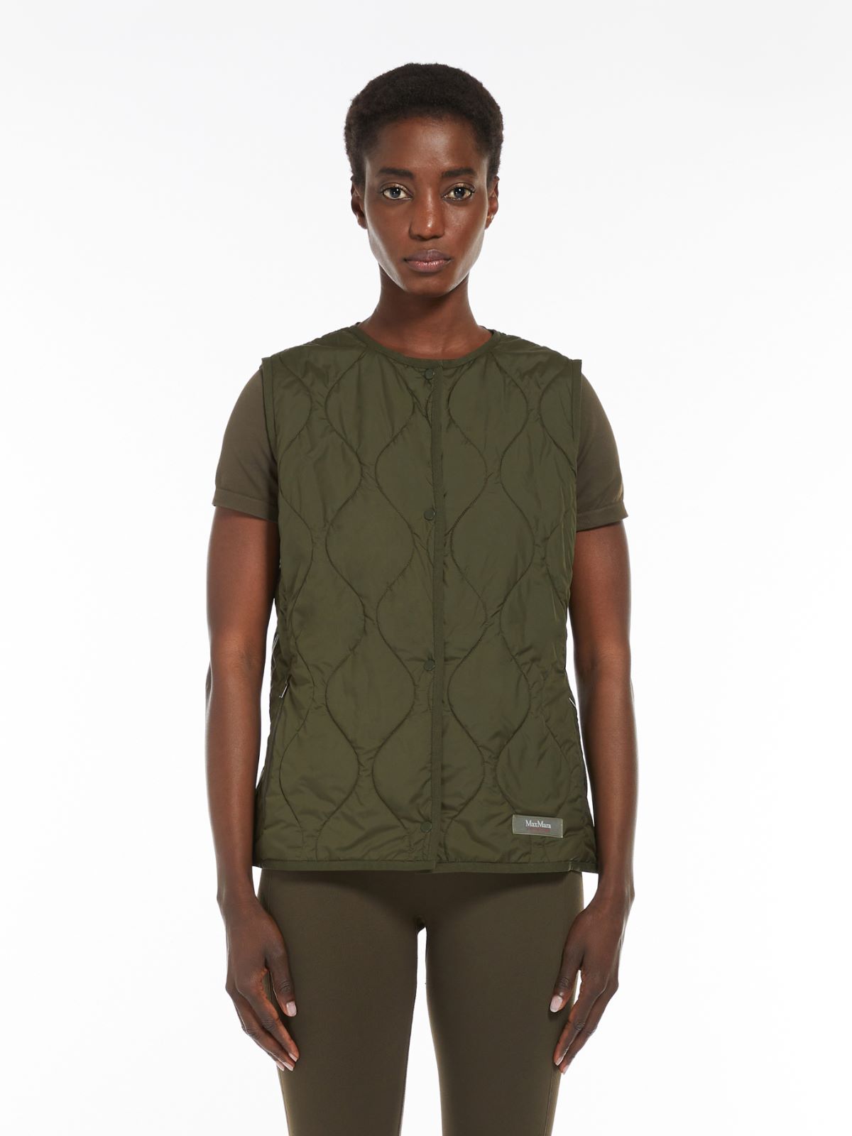 Technical parka with inner gilet - OLIVE GREEN - Max Mara - 4