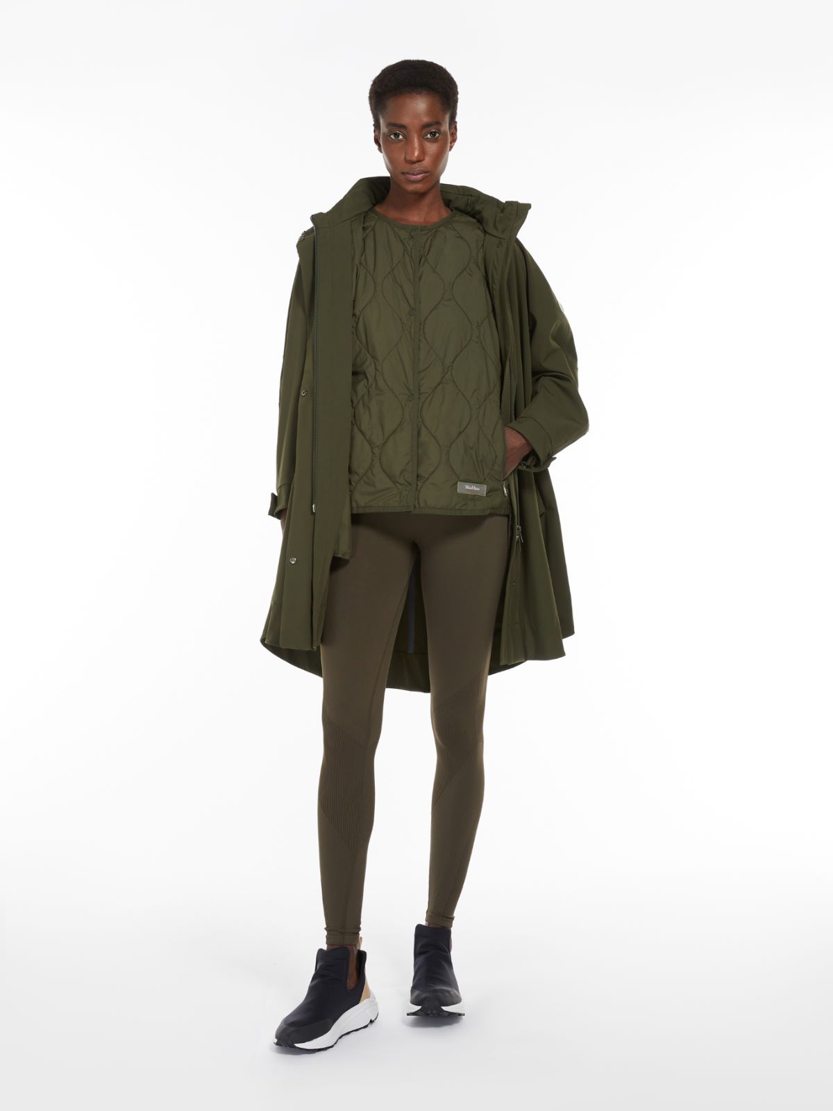 Technical parka with inner gilet - OLIVE GREEN - Max Mara - 5