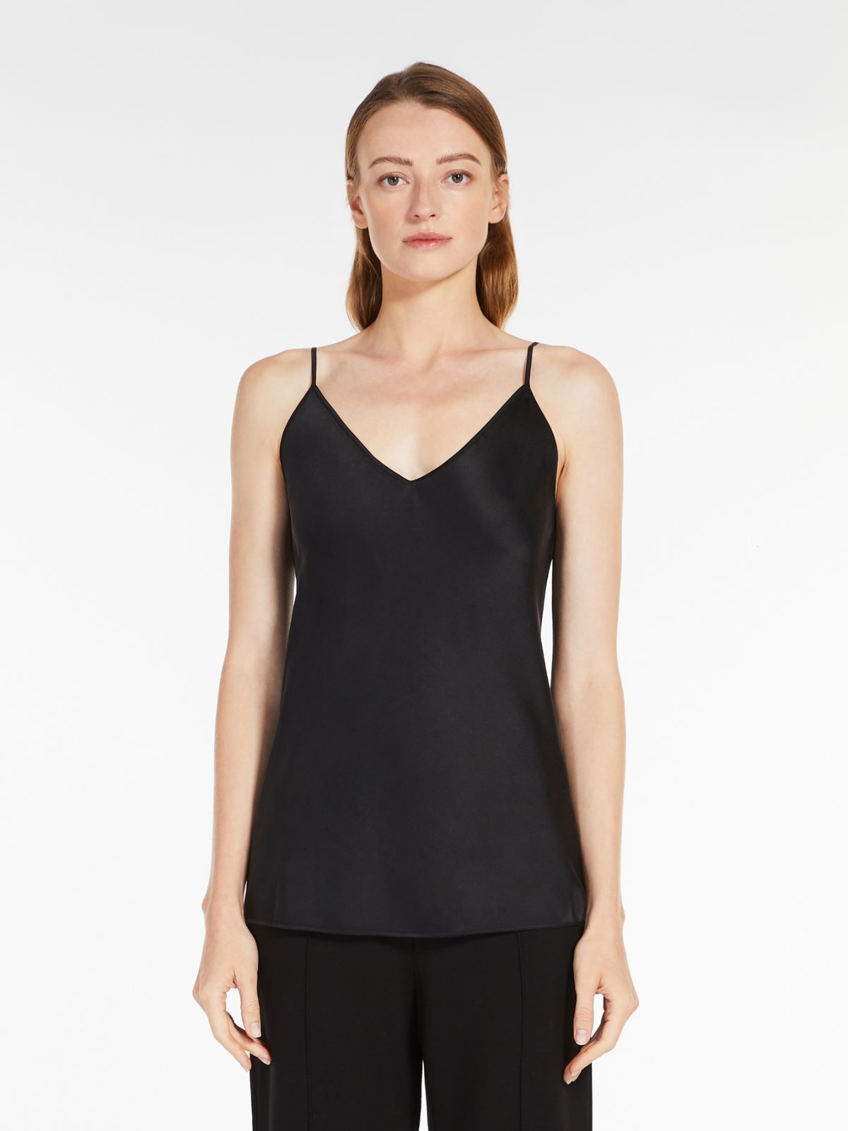 Top aus Seidensatin - SCHWARZ - Max Mara - 2