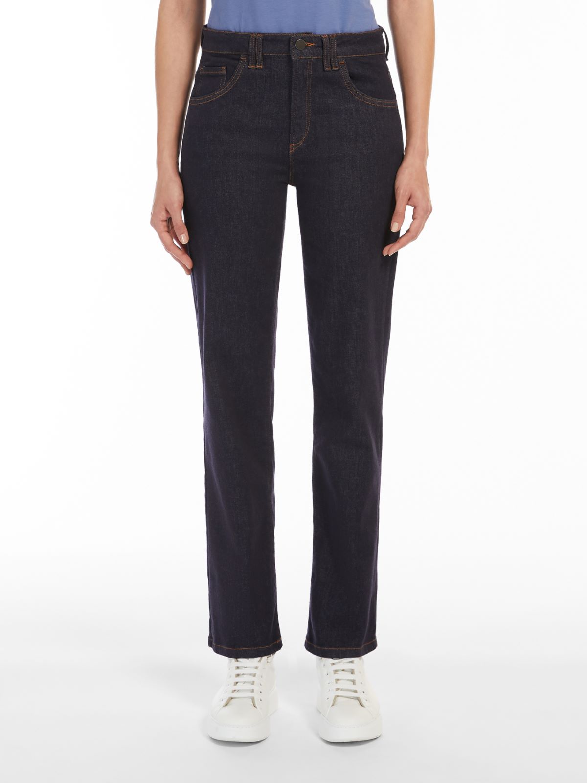 Cotton denim trousers - MIDNIGHTBLUE - Max Mara - 2