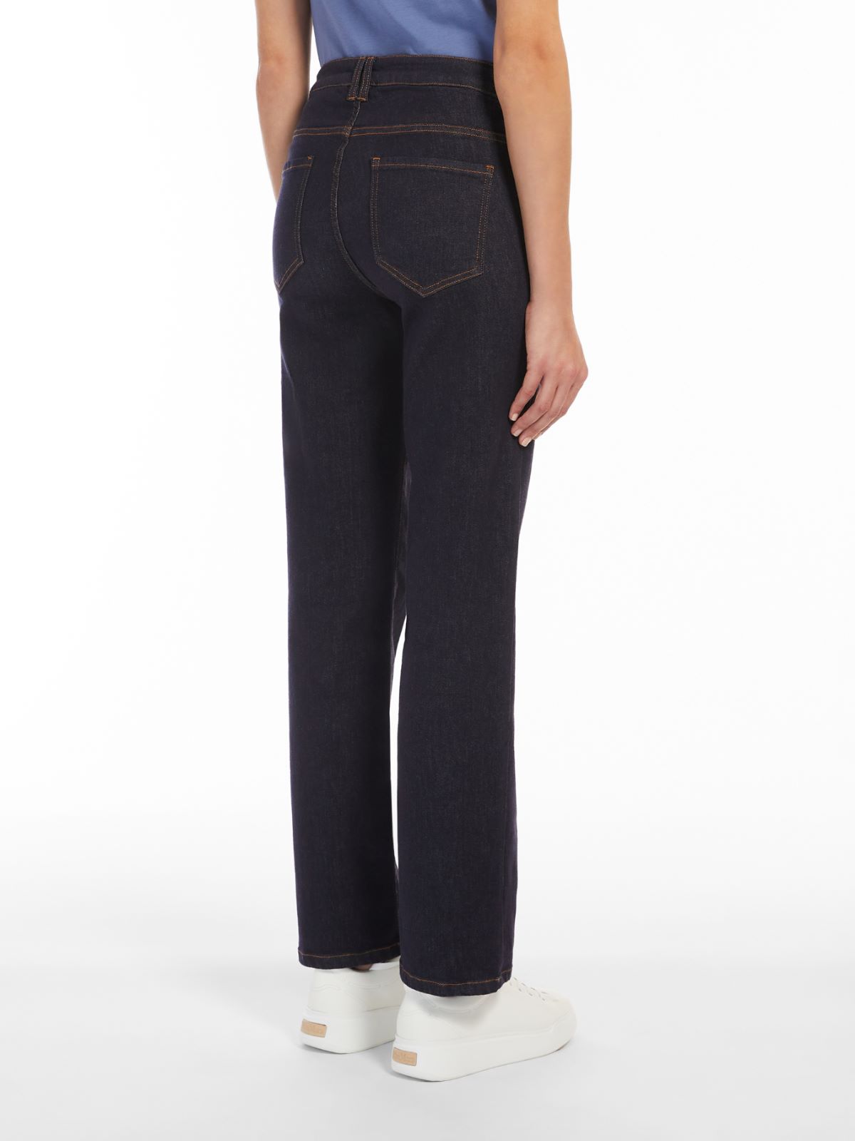 Cotton denim trousers - MIDNIGHTBLUE - Max Mara - 3