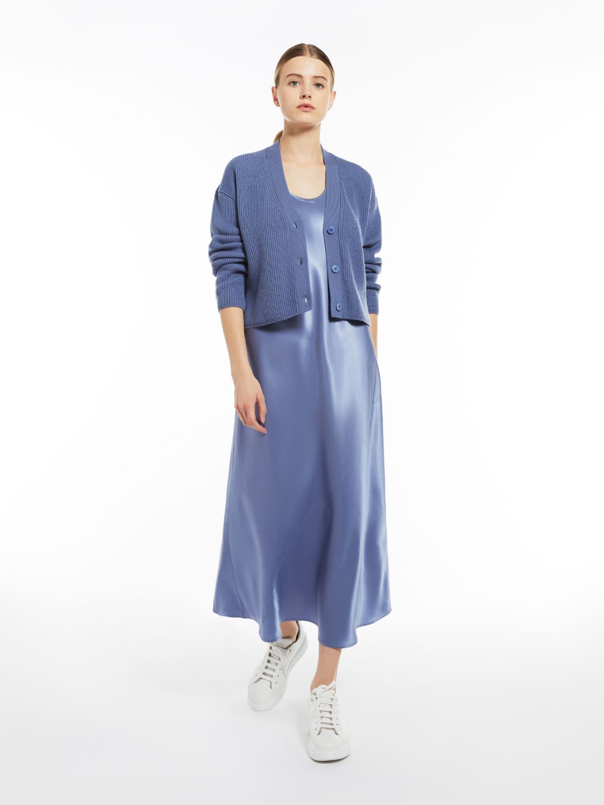 Satin dress - CORNFLOWER BLUE - Max Mara