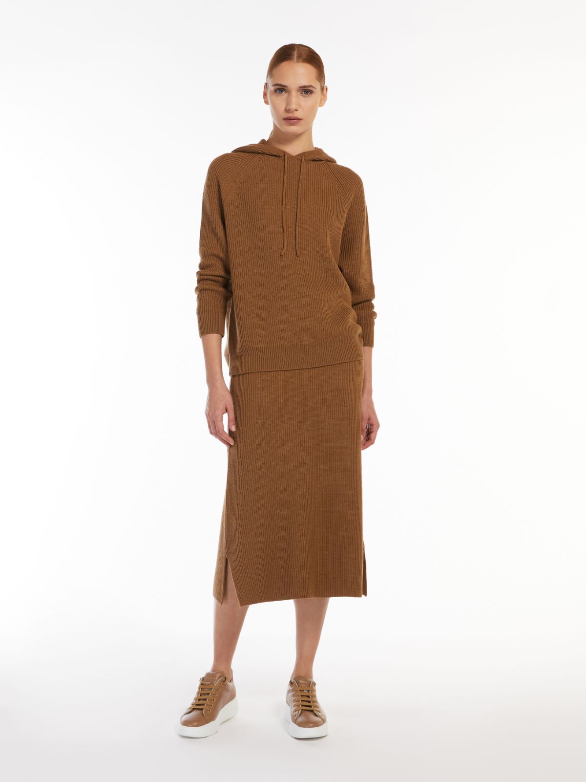 Wool yarn skirt - CAMEL - Max Mara
