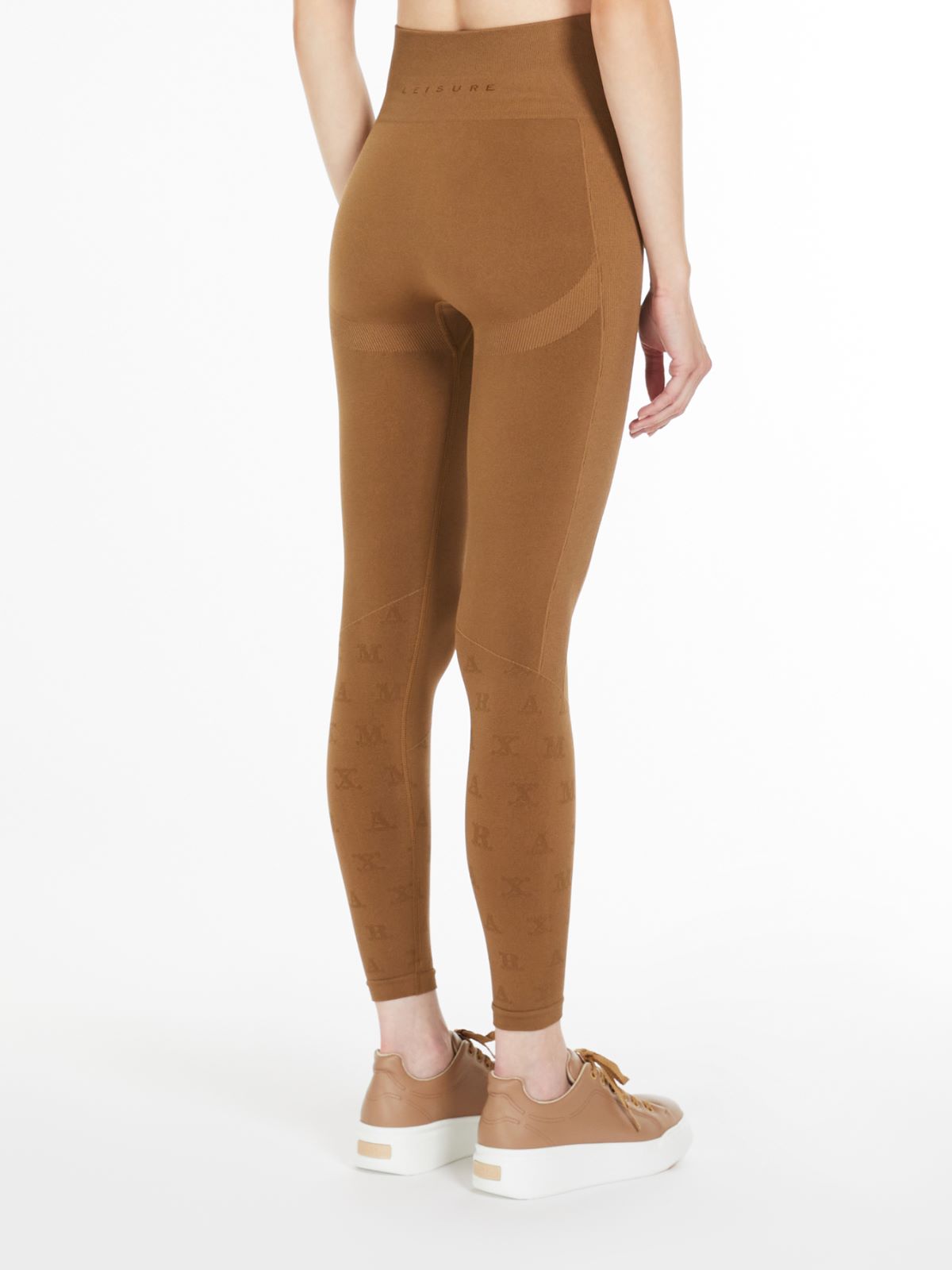 Monogram technical leggings - CAMEL - Max Mara - 3