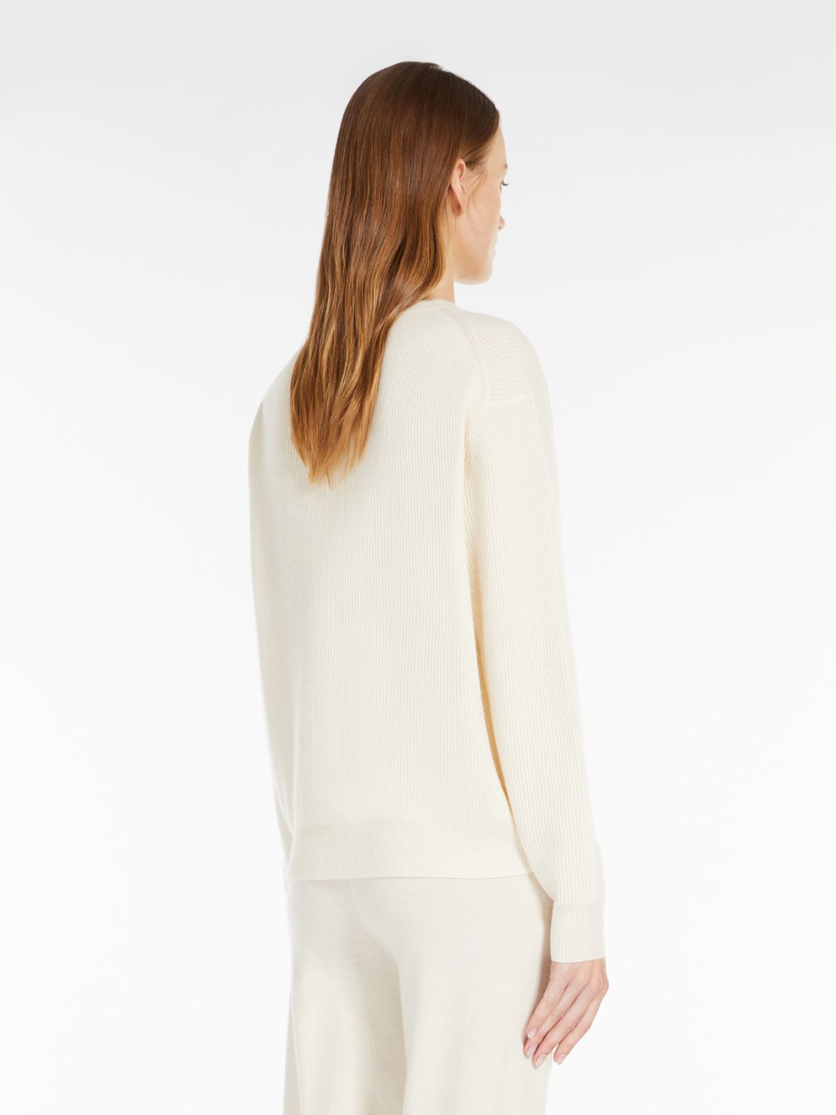 Wool and cashmere yarn sweater - ECRU - Max Mara - 3