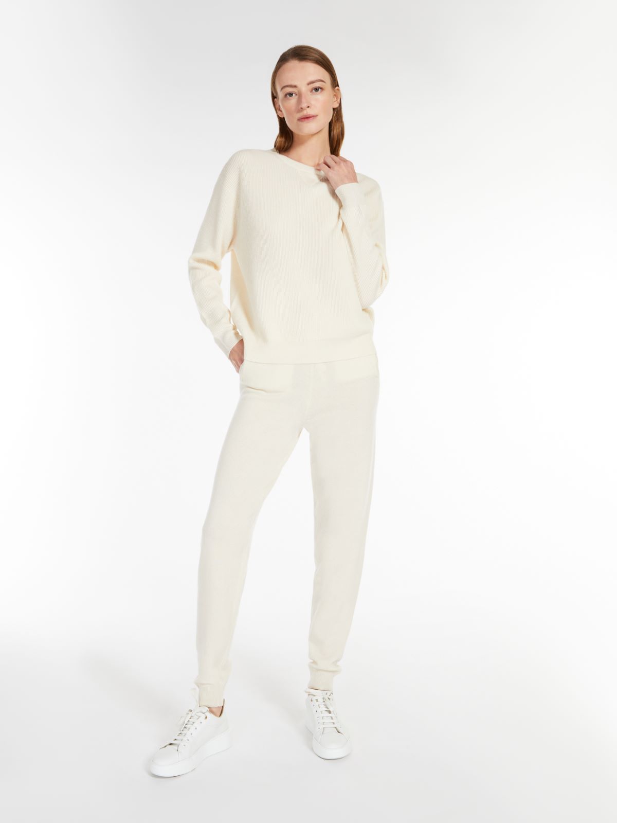 Wool and cashmere yarn sweater - ECRU - Max Mara