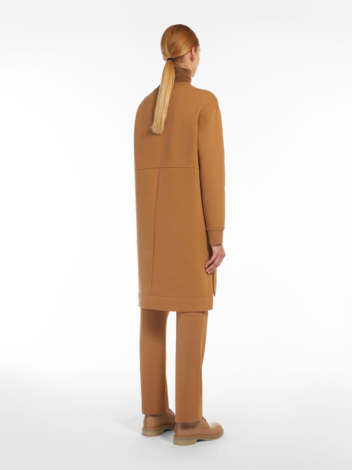 Gauze cotton fleece dress - CAMEL - Max Mara - 3