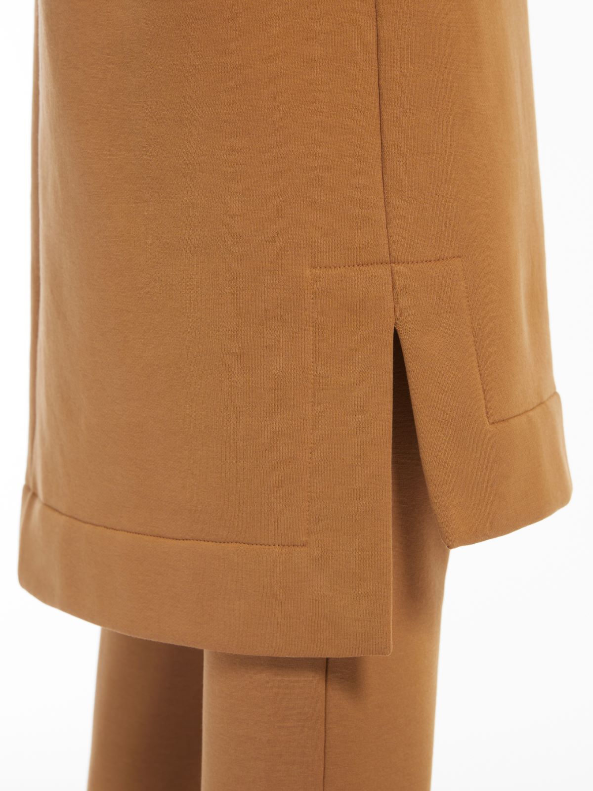 Gauze cotton fleece dress - CAMEL - Max Mara - 5
