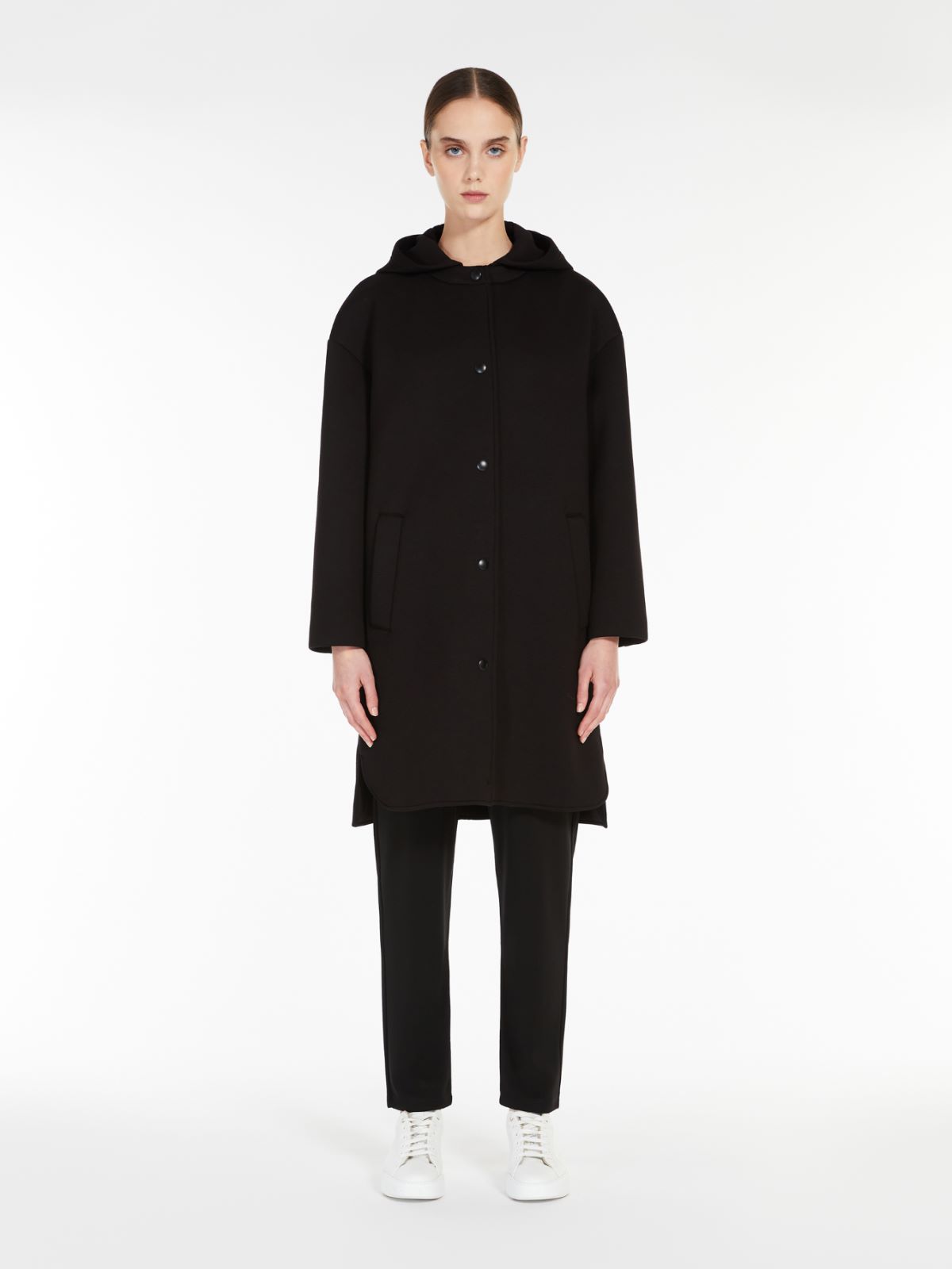 Viscose jersey coat - BLACK - Max Mara - 2