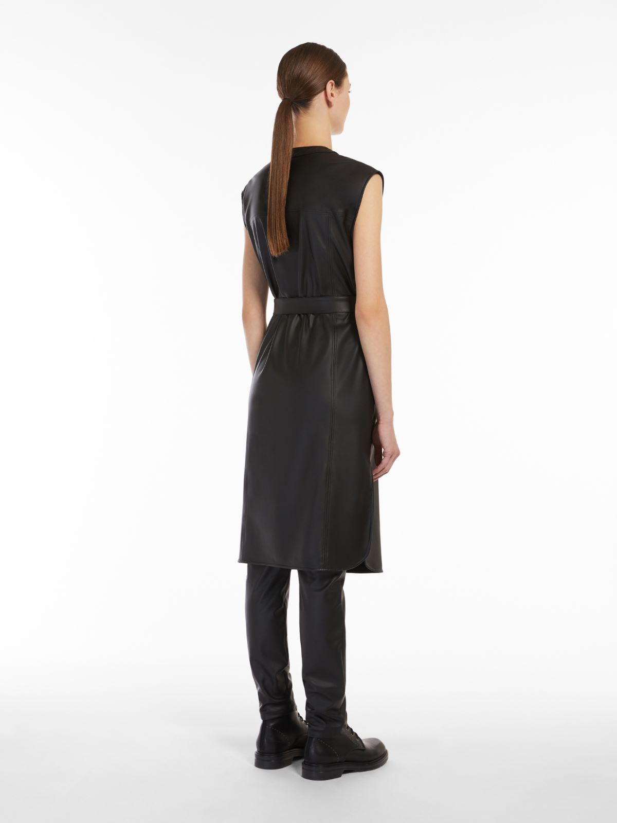 Coated jersey gilet - BLACK - Max Mara - 3