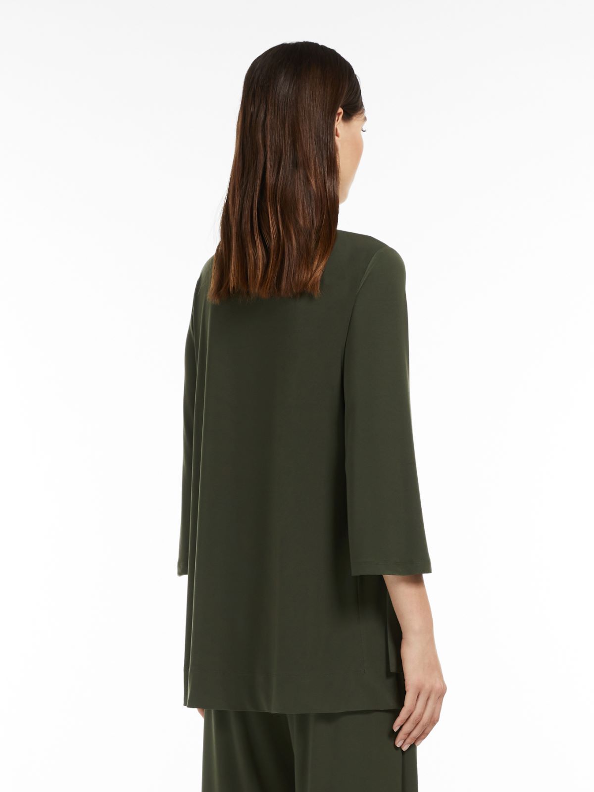 Stretch jersey tunic - OLIVE GREEN - Max Mara - 3
