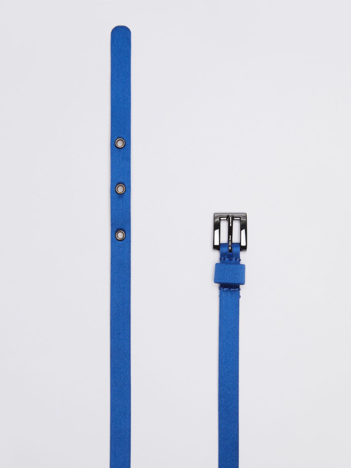 Viscose and silk satin belt - CORNFLOWER BLUE - Max Mara - 3