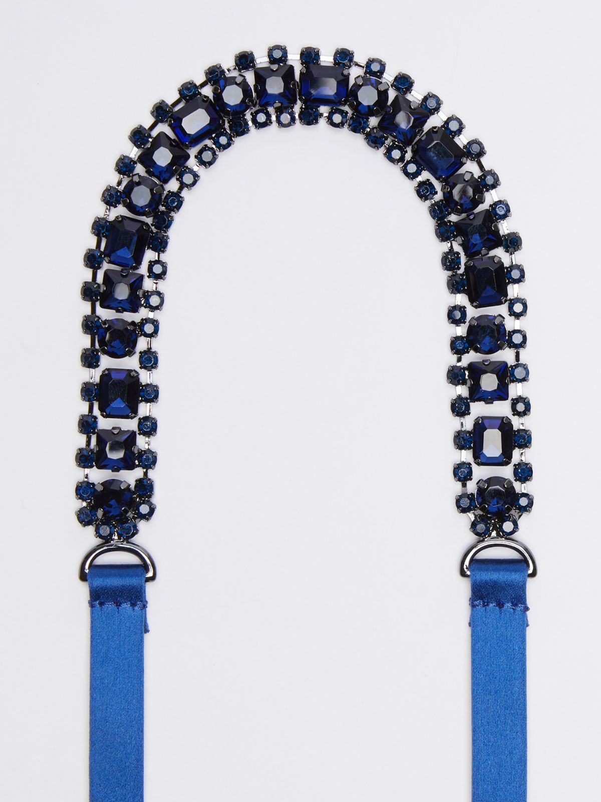 Viscose and silk satin belt - CORNFLOWER BLUE - Max Mara - 4