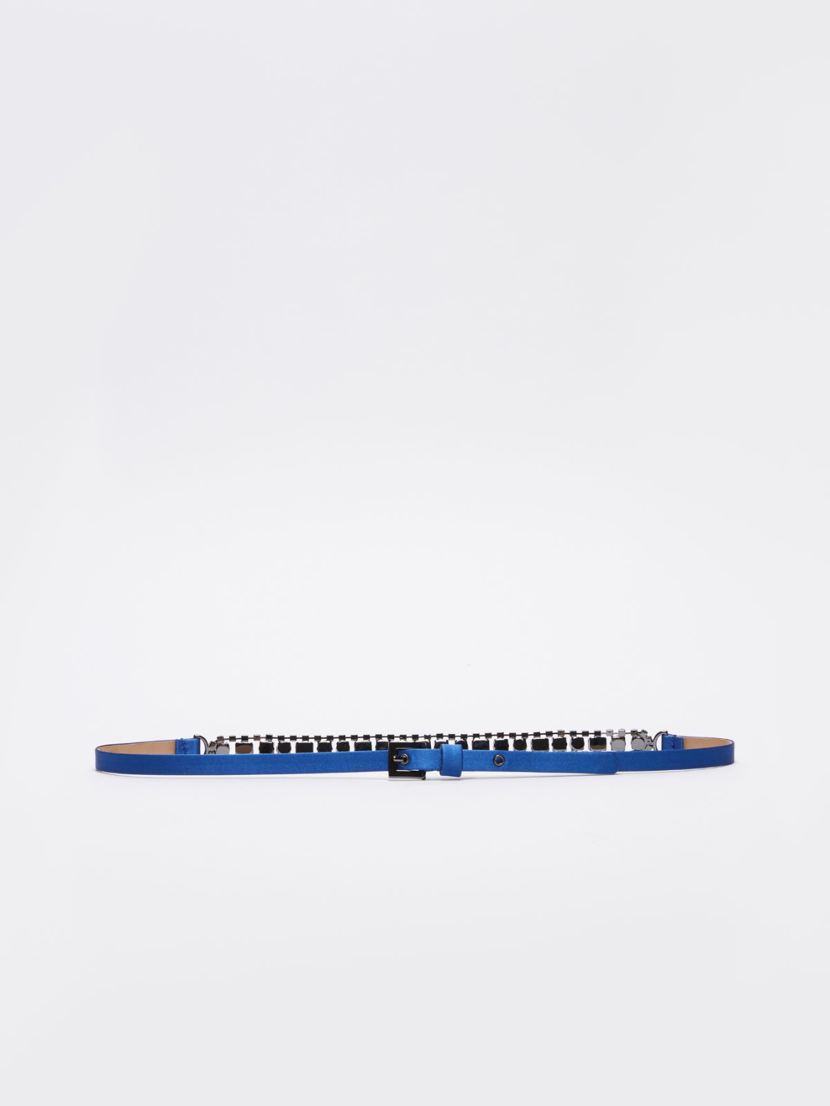 Viscose and silk satin belt - CORNFLOWER BLUE - Max Mara