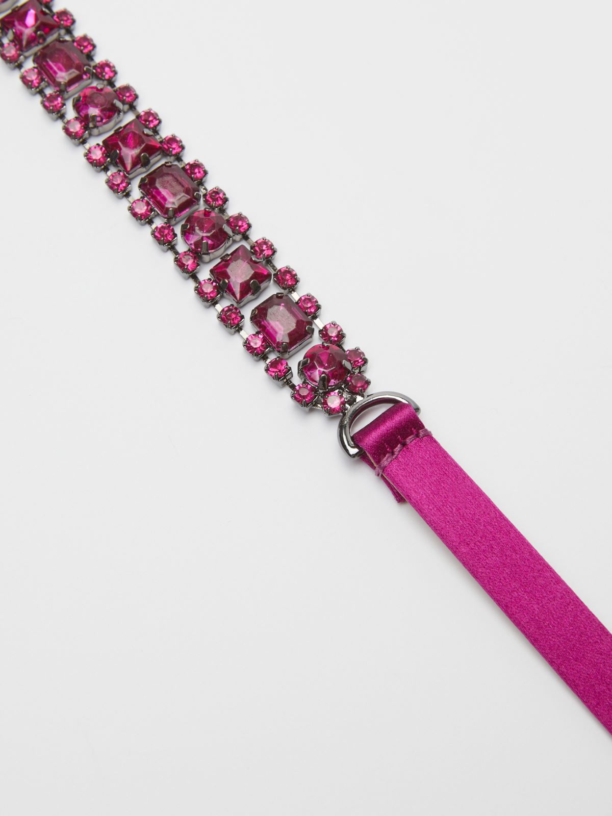 Viscose and silk satin belt - FUCHSIA - Max Mara - 3