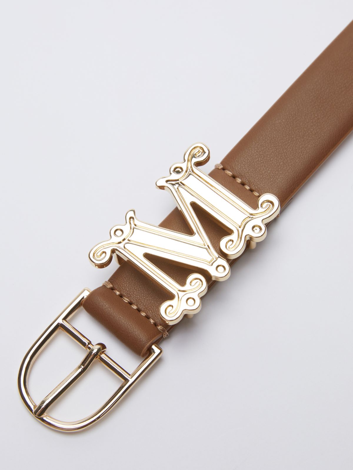 Leather belt - BROWN BRONZE - Max Mara - 2