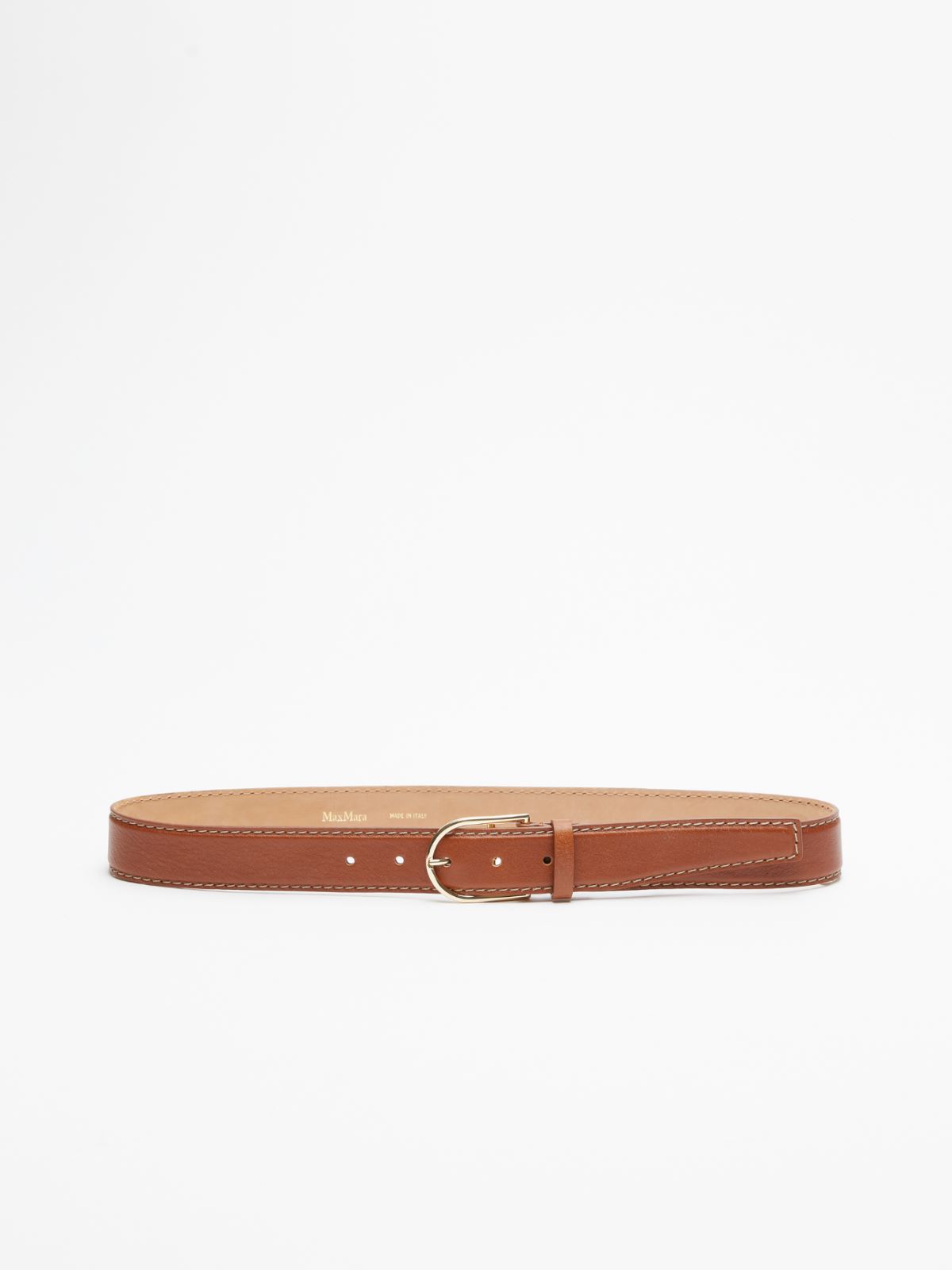 Leather belt - TOBACCO - Max Mara