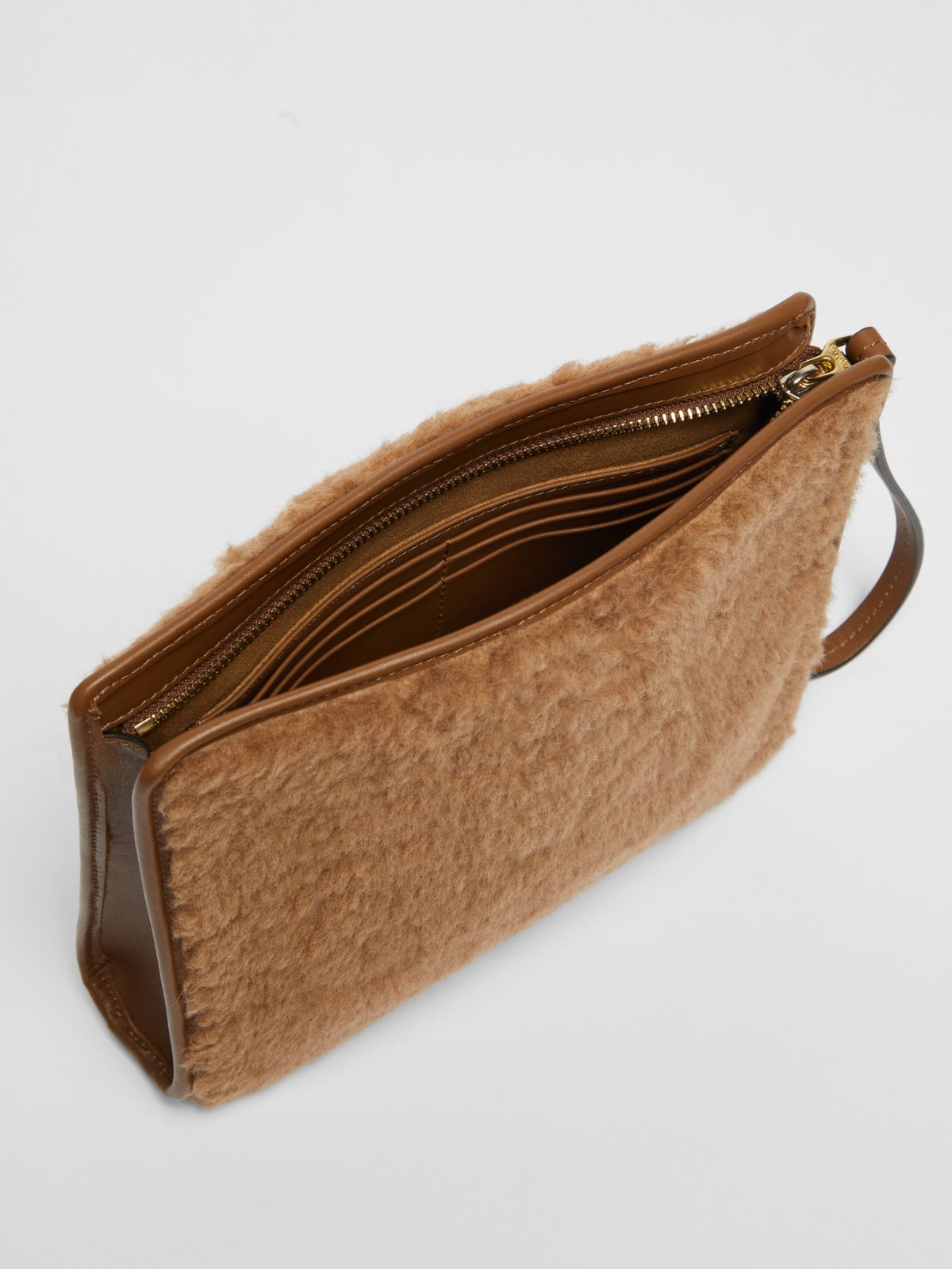 Teddy fabric clutch - CAMEL - Max Mara - 5