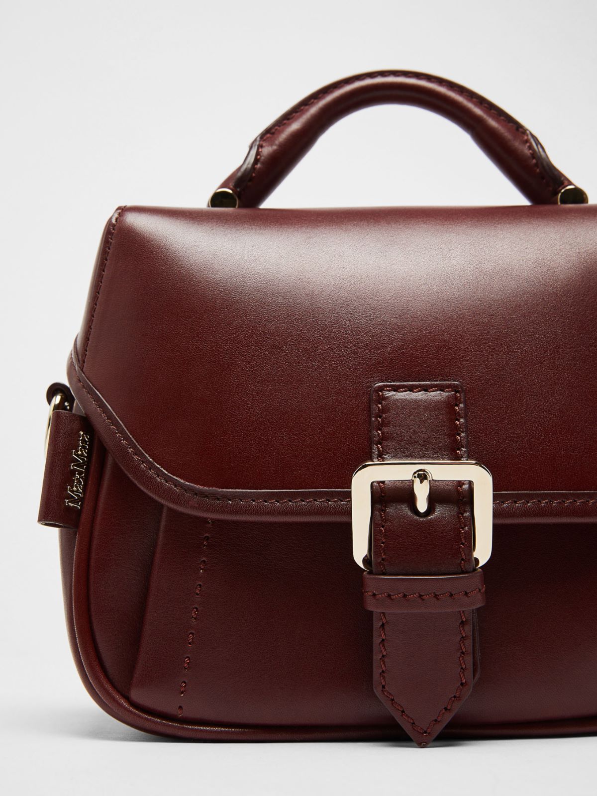 Leather messenger bag - BORDEAUX - Max Mara - 6