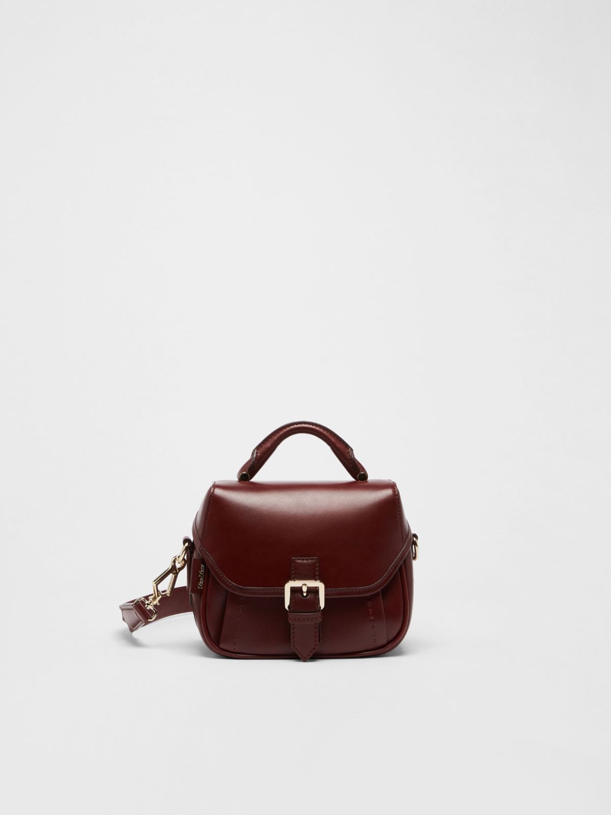 Leather messenger bag - BORDEAUX - Max Mara