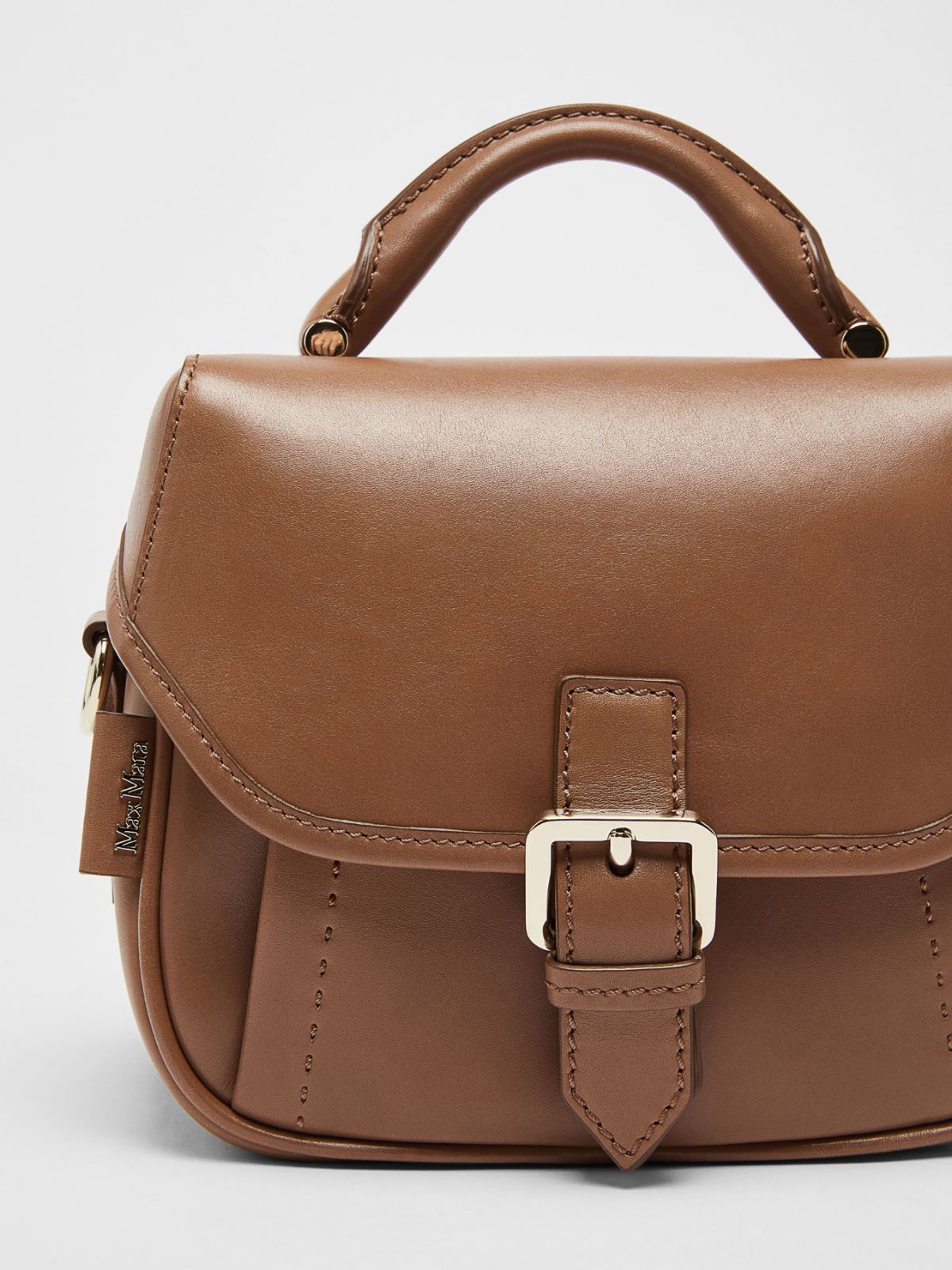 Leather messenger bag - CAMEL - Max Mara - 6