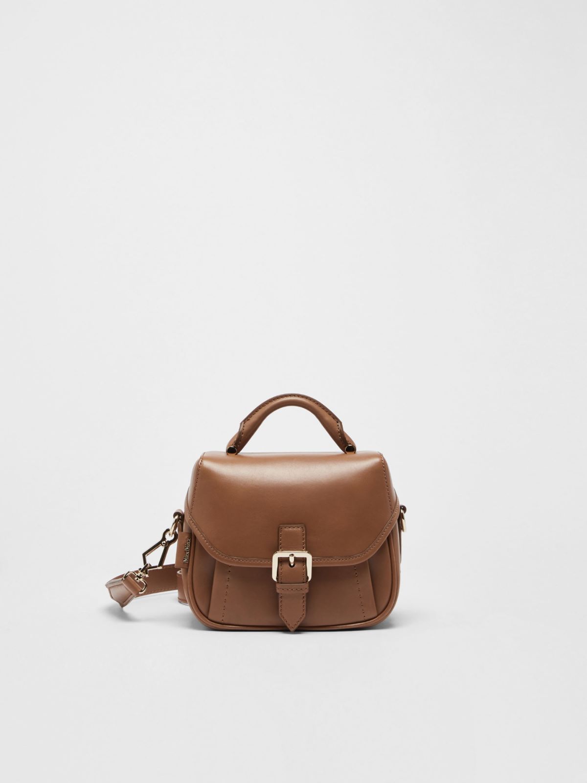Leather messenger bag - CAMEL - Max Mara