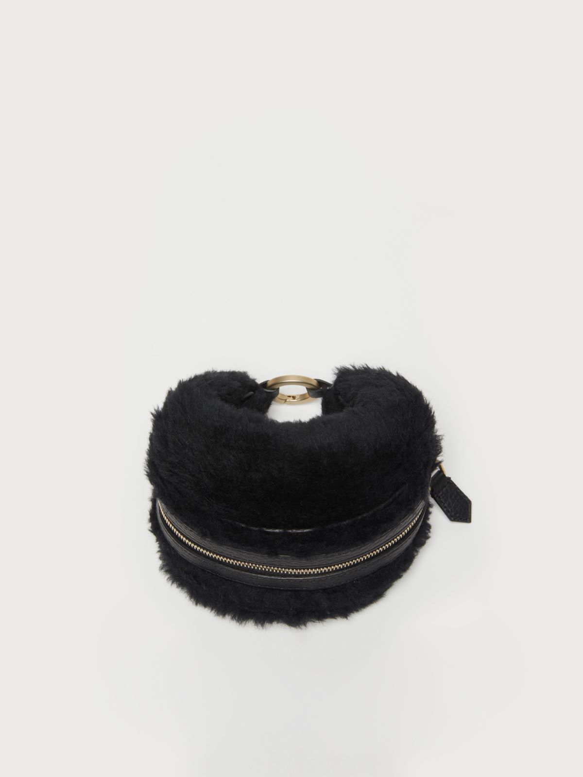 Teddy fabric clutch bag - BLACK - Max Mara
