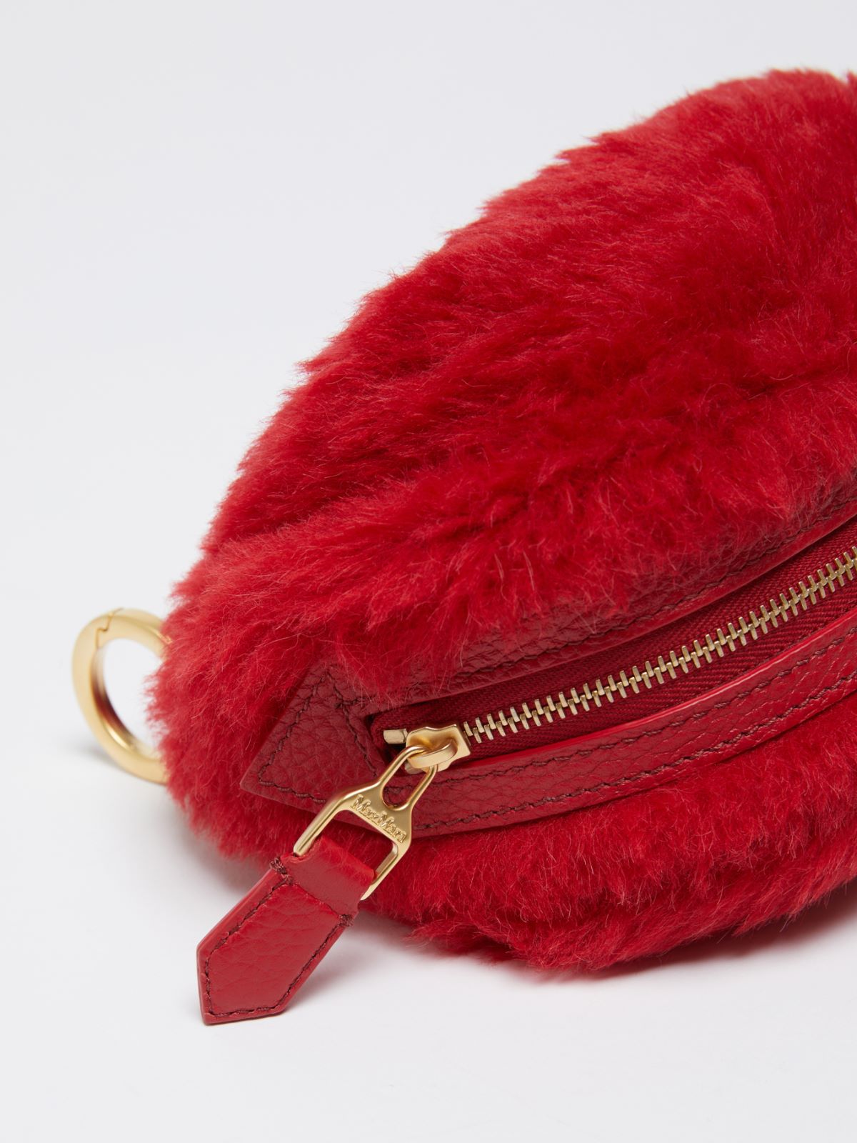 Teddy fabric clutch bag - RED - Max Mara - 3
