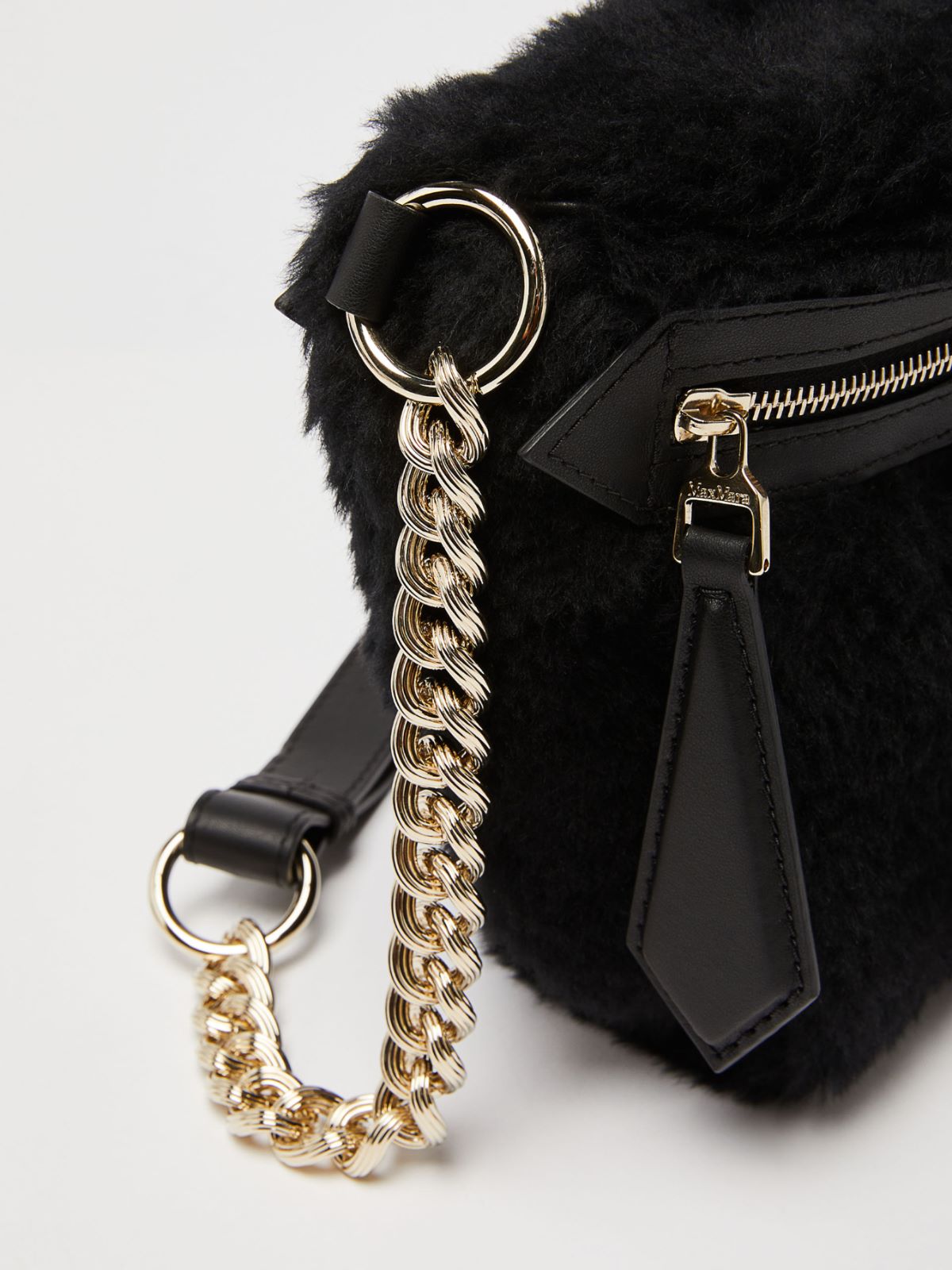 Teddy fabric belt bag - BLACK - Max Mara - 5