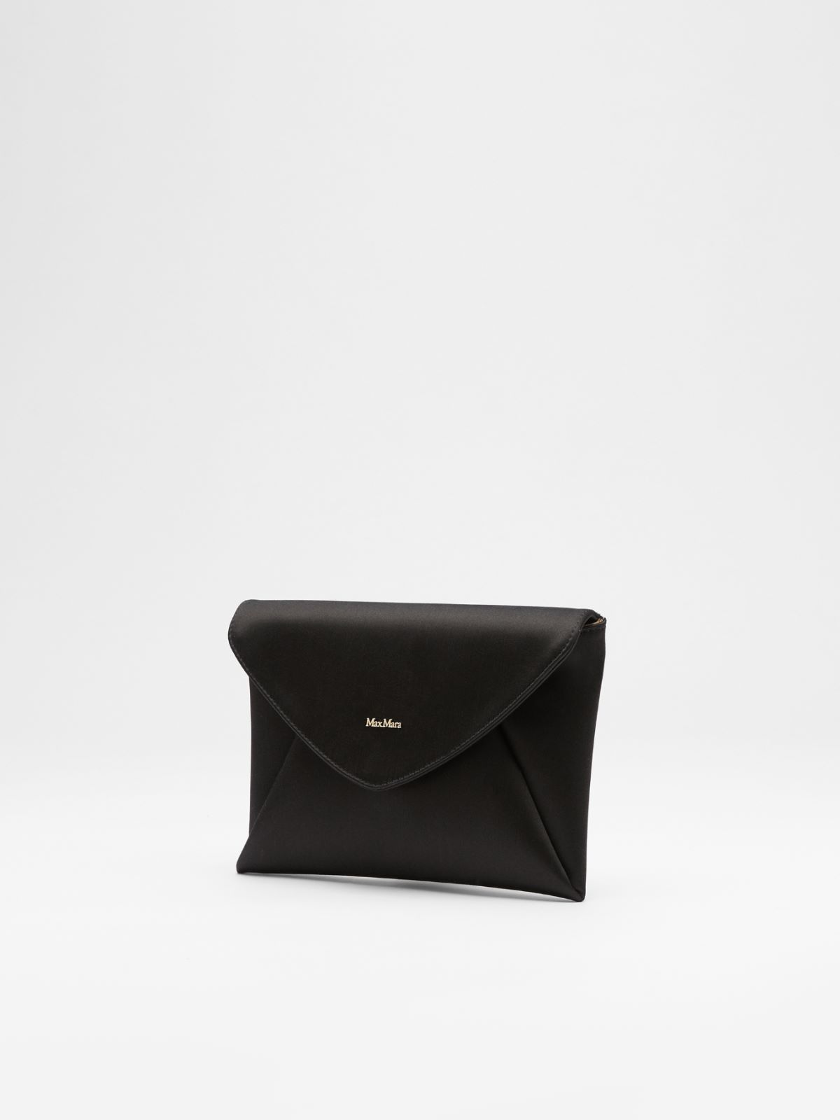 Viscose and silk satin clutch bag - BLACK - Max Mara - 2