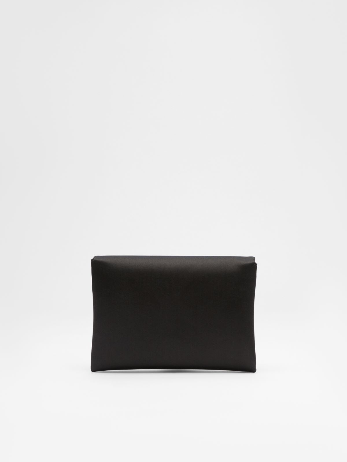Viscose and silk satin clutch bag - BLACK - Max Mara - 3