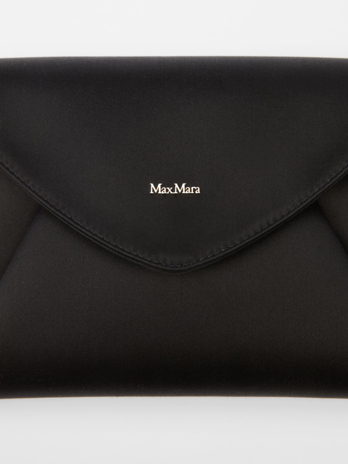 Viscose and silk satin clutch bag - BLACK - Max Mara - 5