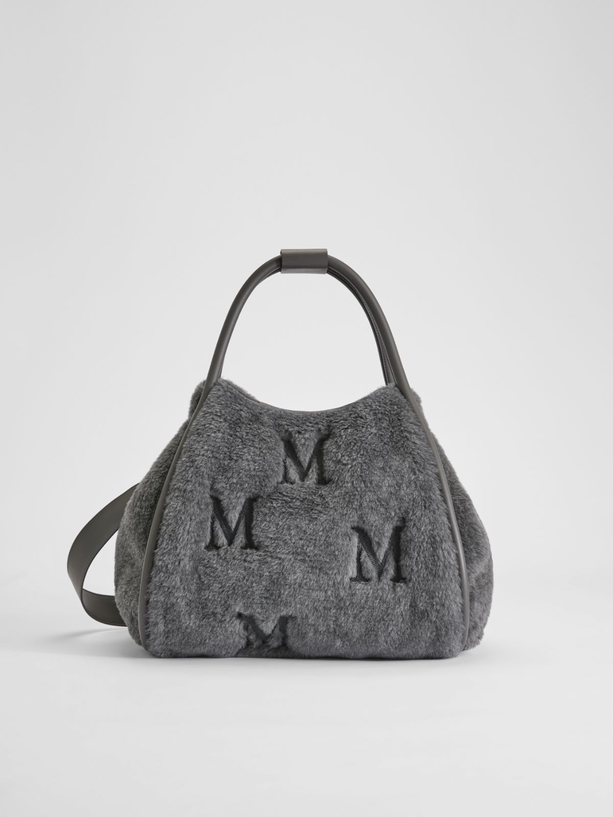 Teddy fabric bag - DARK GREY - Max Mara - 3