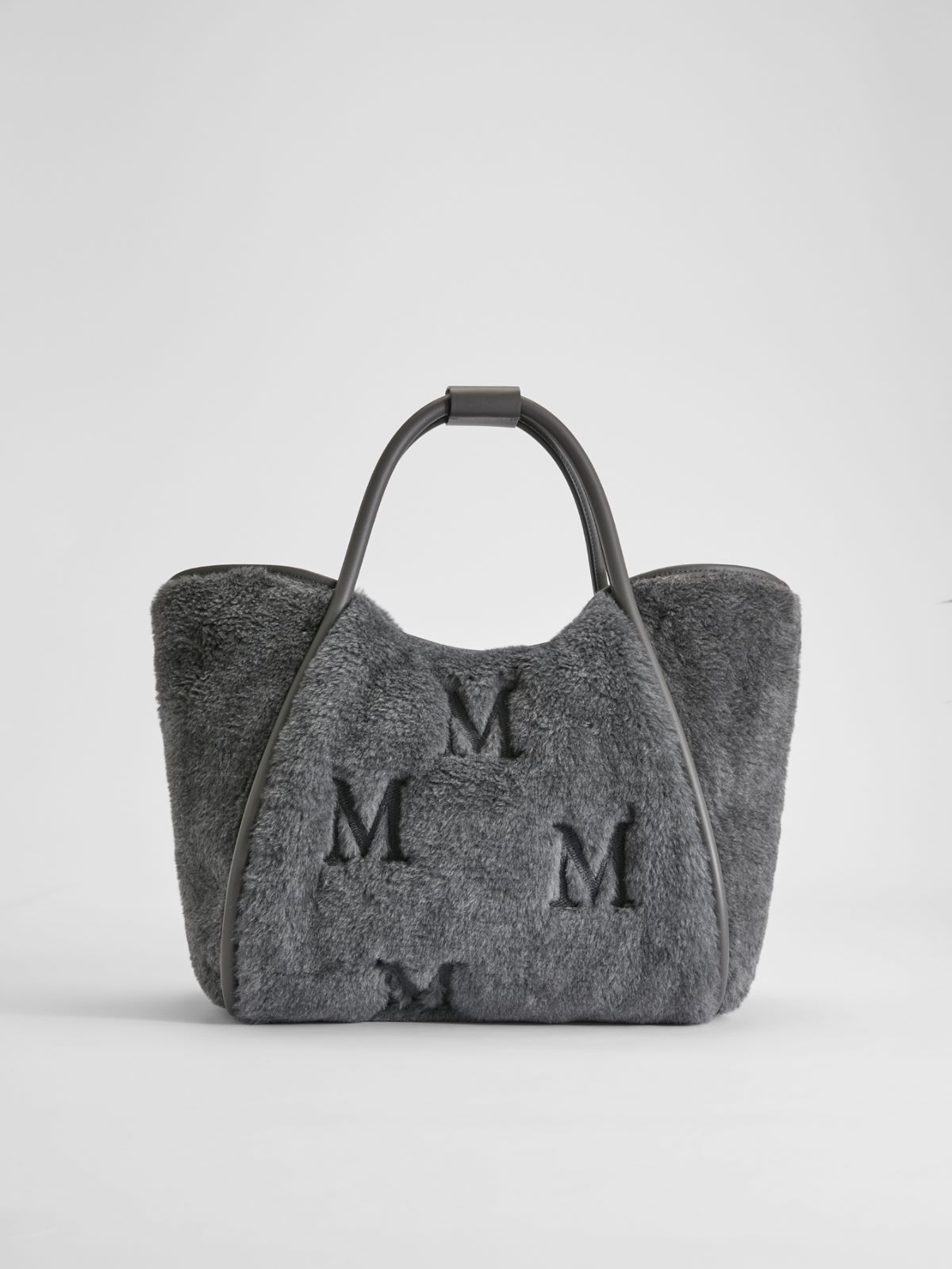 Teddy fabric bag - DARK GREY - Max Mara