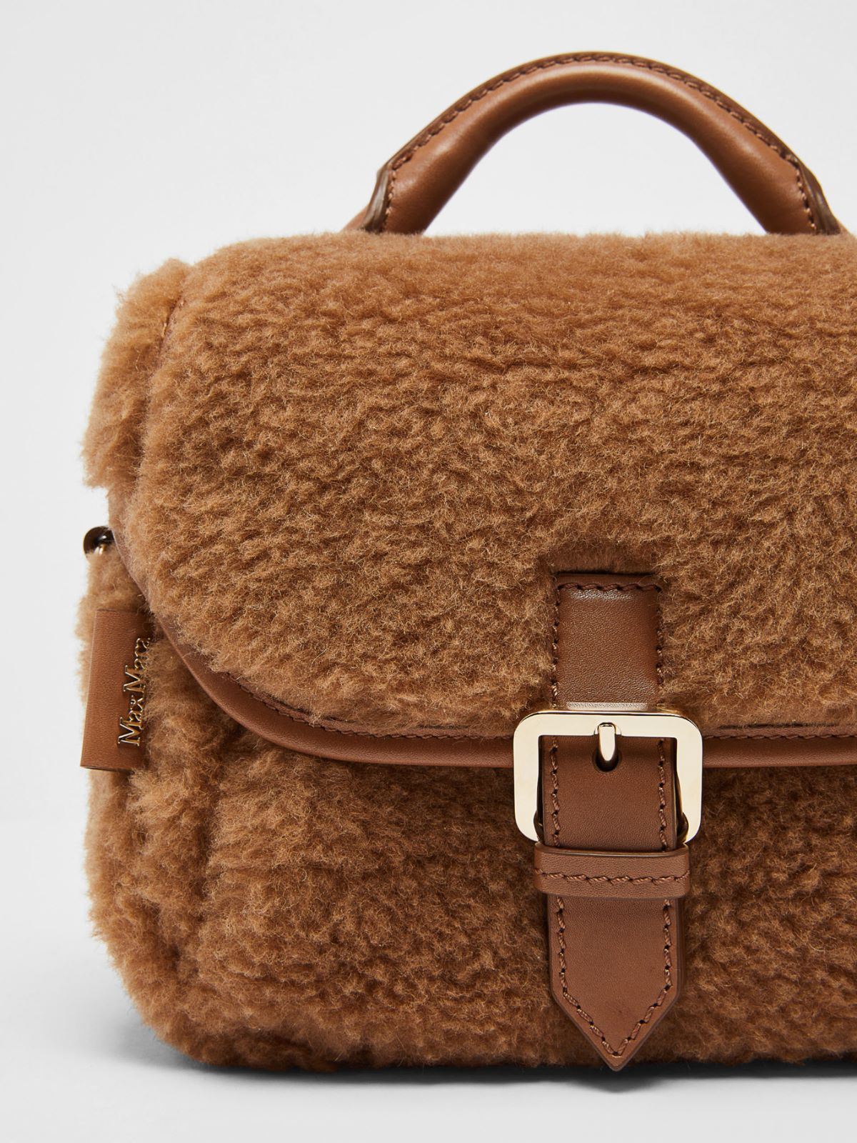 Messenger bag in Teddy fabric - CAMEL - Max Mara - 6