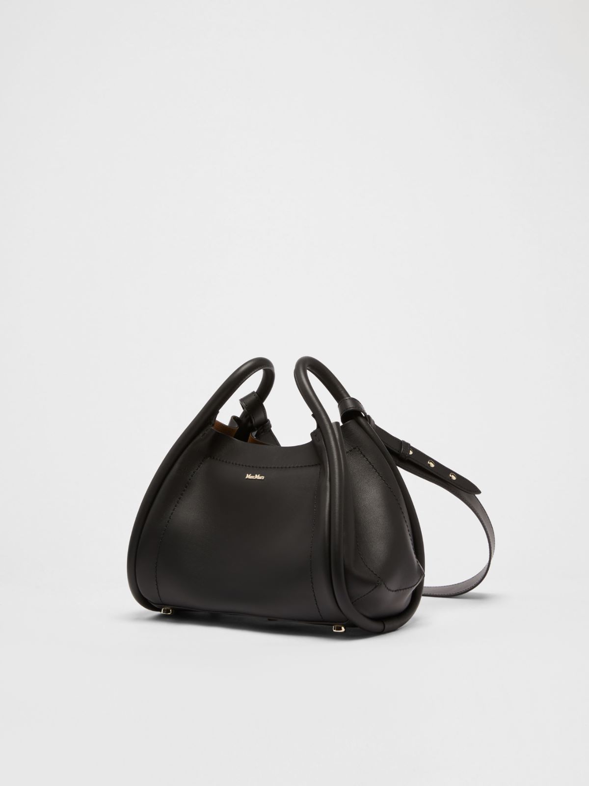 Leather shopping tote - BLACK - Max Mara - 2