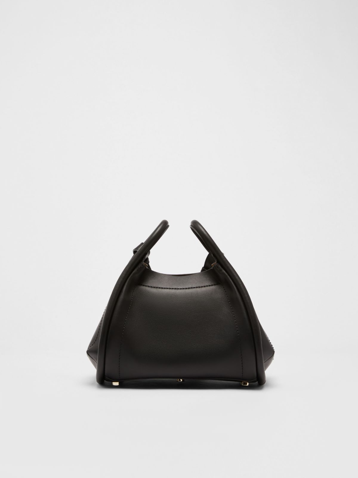 Leather shopping tote - BLACK - Max Mara - 3