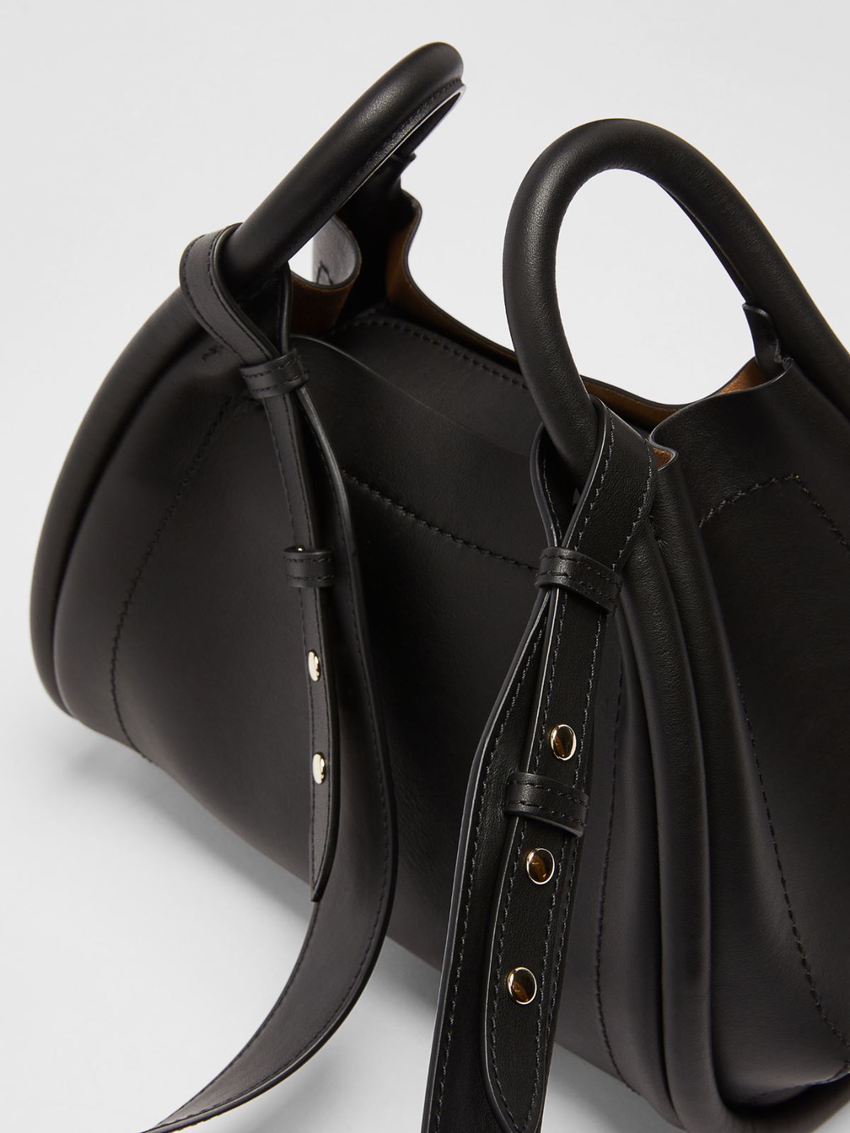 Leather shopping tote - BLACK - Max Mara - 6