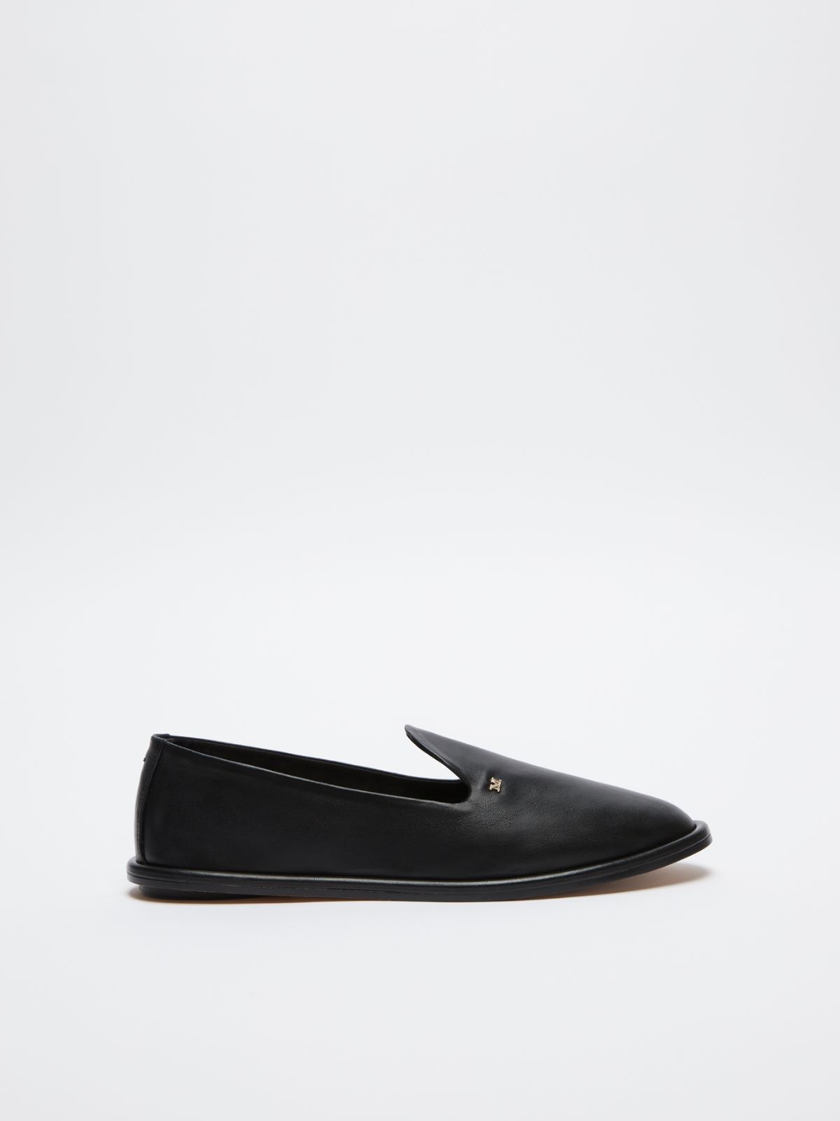 Nappa leather slippers - BLACK - Max Mara