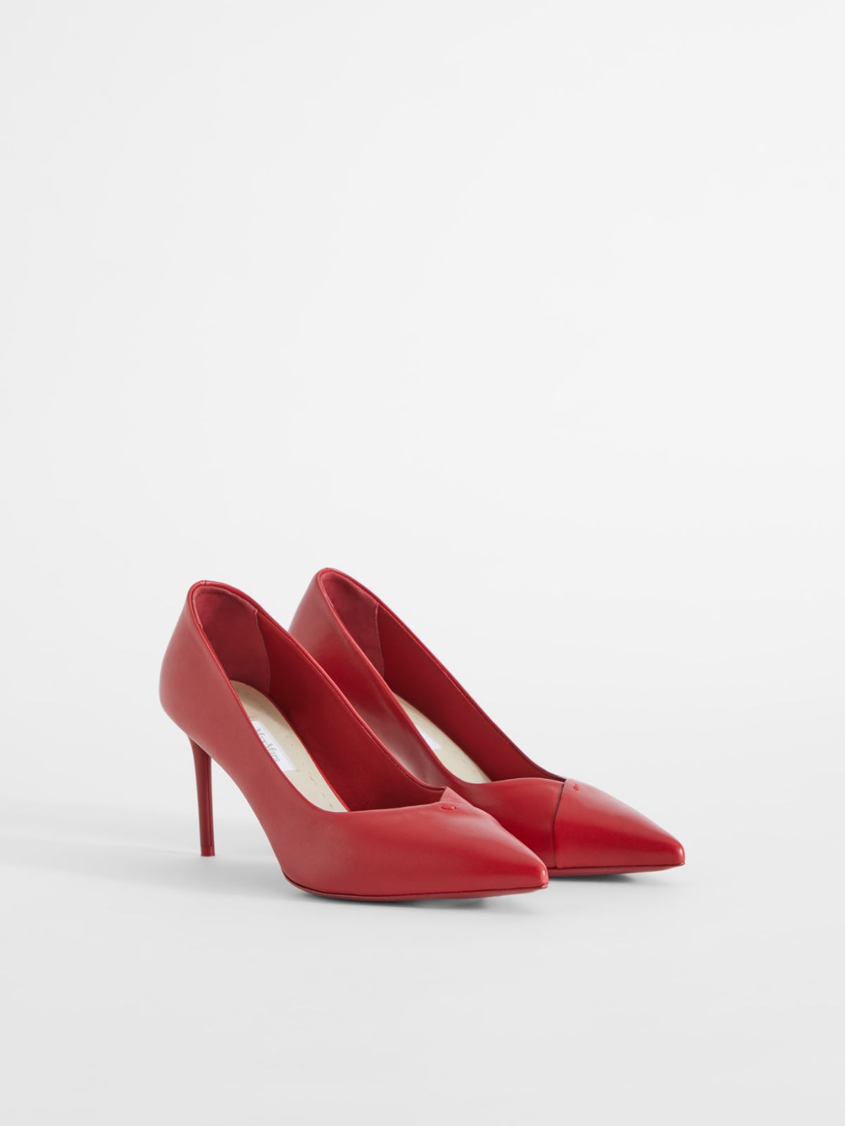Nappa leather court shoes - RED - Max Mara - 2