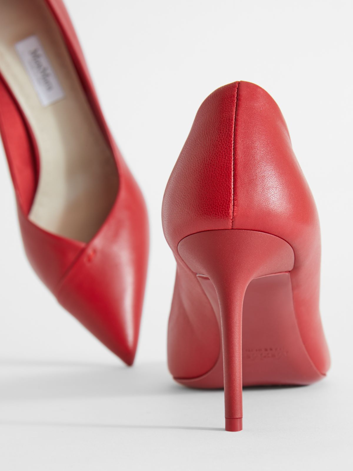 Nappa leather court shoes - RED - Max Mara - 4